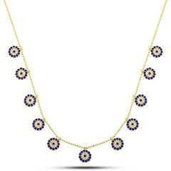 Silver Gold Evil Eye Lucky Women's Necklace