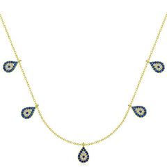 Silver Gold Evil Eye Lucky Women's Necklace