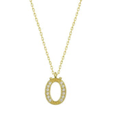 Silver Gold Letter O Women's Necklace