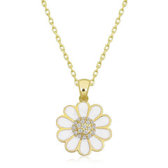 Silver Gold Daisy Women's Necklace
