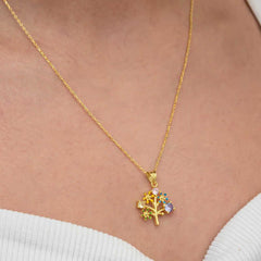 Silver Gold Color Tree of Life Women's Necklace