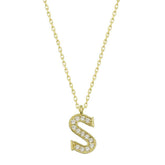 Silver Gold Letter S Women's Necklace