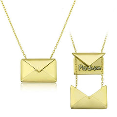 Silver Gold Lover Letter Women Necklace