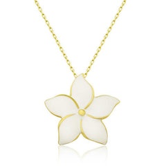 Silver Gold Jasmine Flower Women's Necklace