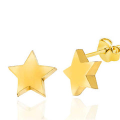 Boucles d'oreilles pour femme en argent et or avec étoiles