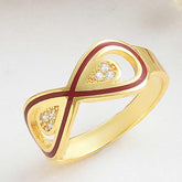 Silver Gold Zircon Stone Infinity Women's Ring