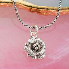 Silver Rose Women's Necklace