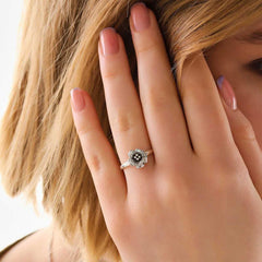 Silver Rose Women's Ring