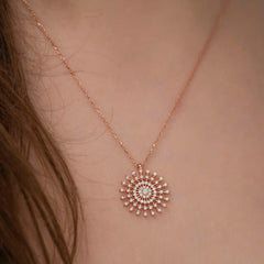 Silver Sun Necklace