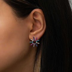 Silver Sun Mix Women's Earrings