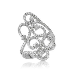 Silver Ring Patterned Women's Ring