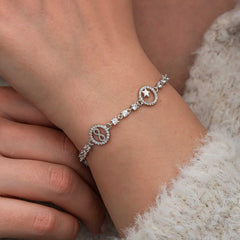 Lucky Bracelet for Women in Silver Ring