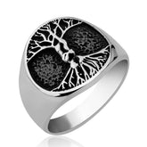 Silver Tree of Life Men's Ring