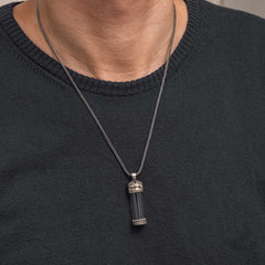 Gümüş İçi Açılabilen Muska Kabı Cevşen Erkek Kolye