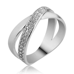 Silver Two Rings Women's Ring