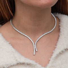 Silver Two Row Waterway Women's Necklace