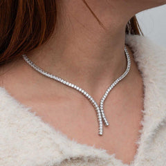 Silver Two Row Waterway Women's Necklace