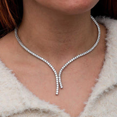 Silver Two Row Waterway Women's Necklace