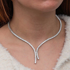 Silver Two Row Waterway Women's Necklace