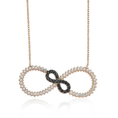 Silver Two Infinity Ladies Necklace