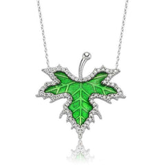 Silver Spring Plane Leaf Women's Necklace