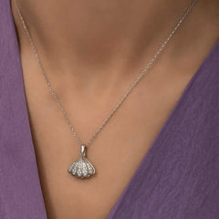 Silver Pearl Oyster Women's Necklace