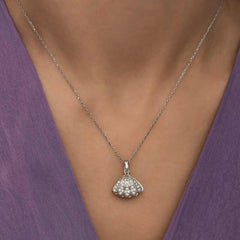 Silver Pearl Oyster Women's Necklace