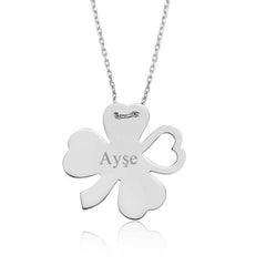 Silver Named Clover Women's Necklace
