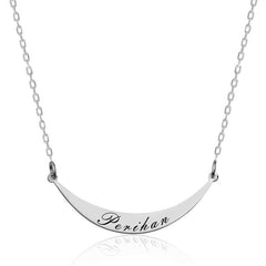 Silver Name Plate Necklace