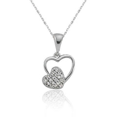 Silver Heart Necklace for Women