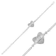 Silver Name Heart Women's Bracelet