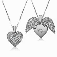 Silver Secret in My Heart Necklace