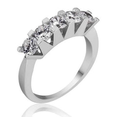 Silver 5 Stone Women's Ring