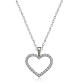 Silver Heart Necklace for Women