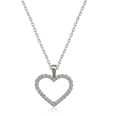 Silver Heart Necklace for Women
