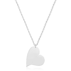 Silver Heart Necklace for Women