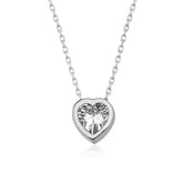 Silver Heart Necklace for Women