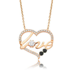 Silver Heart Love Women's Necklace