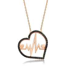Silver Heart Rhythm Women's Necklace