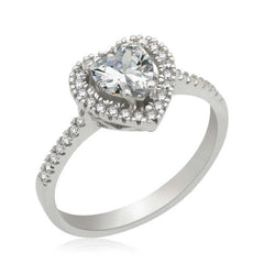 Silver Heart Women's Ring