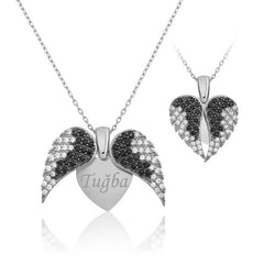 Silver Heart Name Necklace for Women