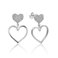 Silver Heart Women's Earrings