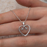 Silver Heart Arrow Women's Necklace