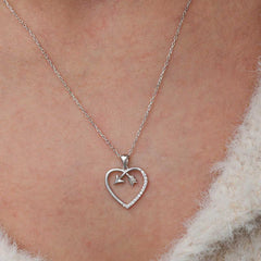 Silver Heart Arrow Women's Necklace
