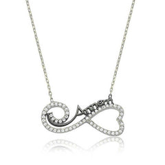 Silver Heart Infinity Mom Necklace