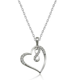 Silver Heart Infinity Women's Necklace