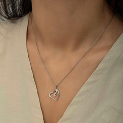 Silver Heart Infinity Women's Necklace