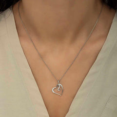 Silver Heart Infinity Women's Necklace