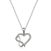 Silver Heart Infinity Women's Necklace