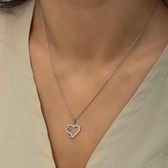 Silver Heart Infinity Women's Necklace